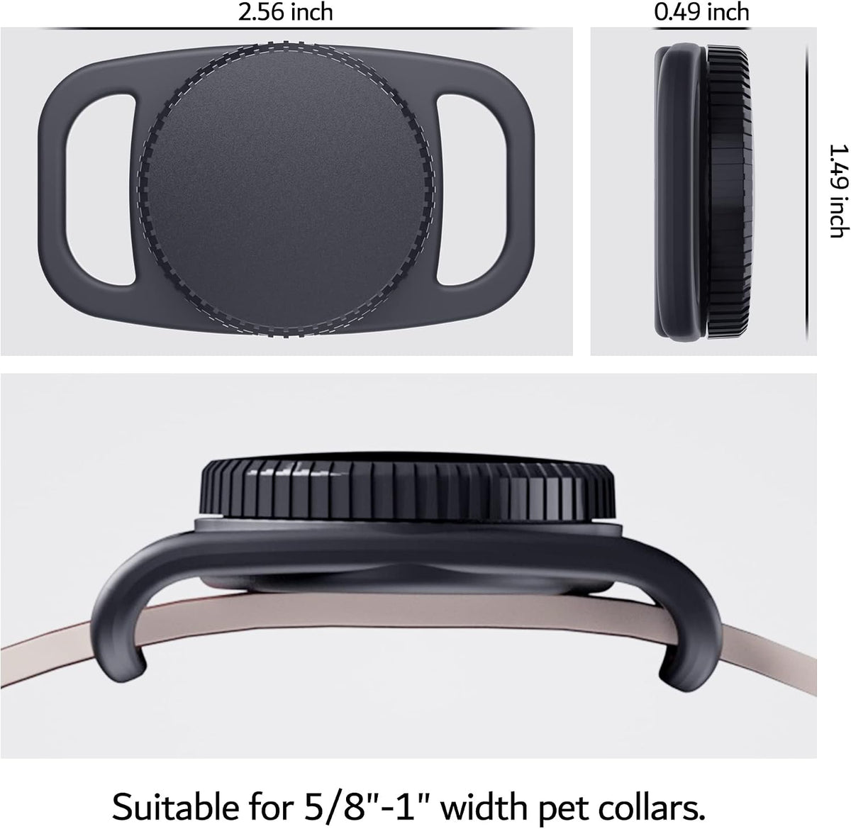 Apple Airtag Dog Collar Holder, Waterproof Pet Tracker Case, 2 Pack