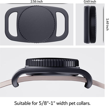 Apple Airtag Dog Collar Holder, Waterproof Pet Tracker Case, 2 Pack